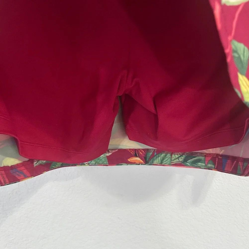 Chico's Red Tropical Skort - Picture 5 of 9